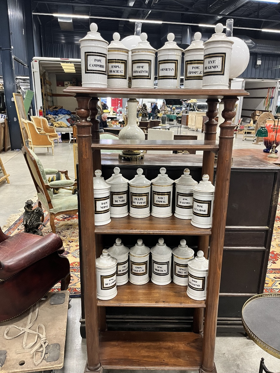 Set Of Eighteen 19th Century Pharmacy Jars 