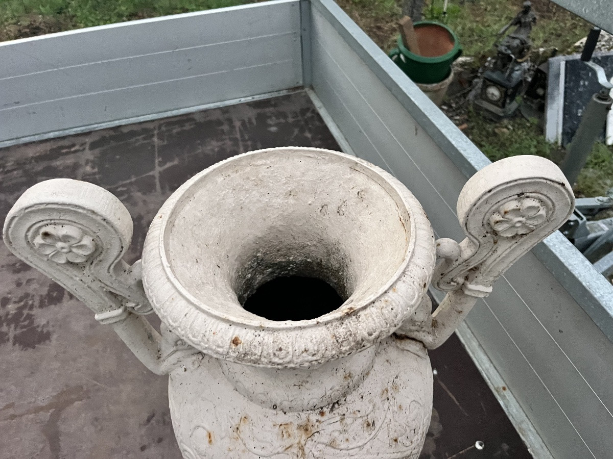 Vase en fonte XIXe -photo-1