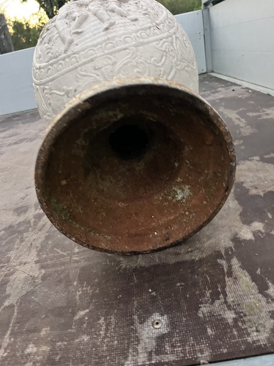 Vase en fonte XIXe -photo-2