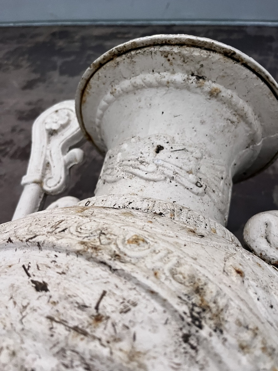 Vase en fonte XIXe -photo-5