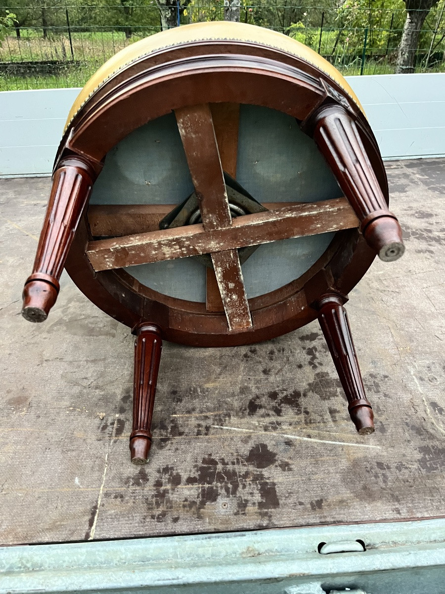 Fauteuil de bureau tournant de style Louis XVI -photo-3