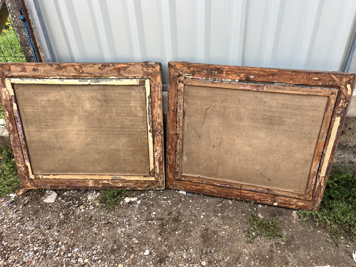 Pair Of 18th Century Gouaches With Ruins -photo-4