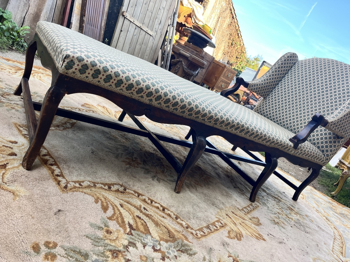 Chaise longue d’époque Louis XV -photo-3