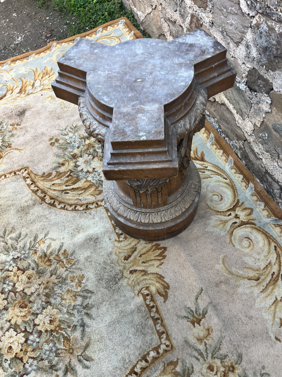 Socle en bois sculpté -photo-3