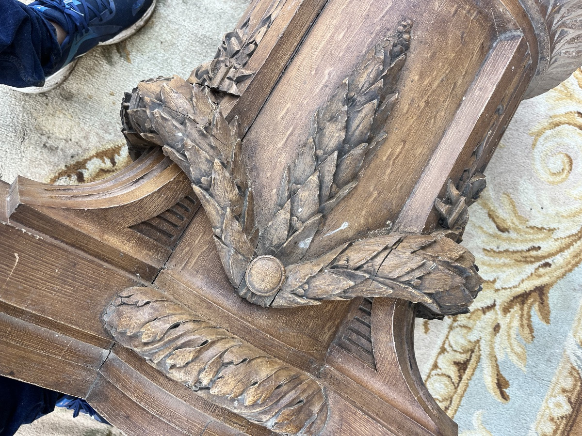 Socle en bois sculpté -photo-3