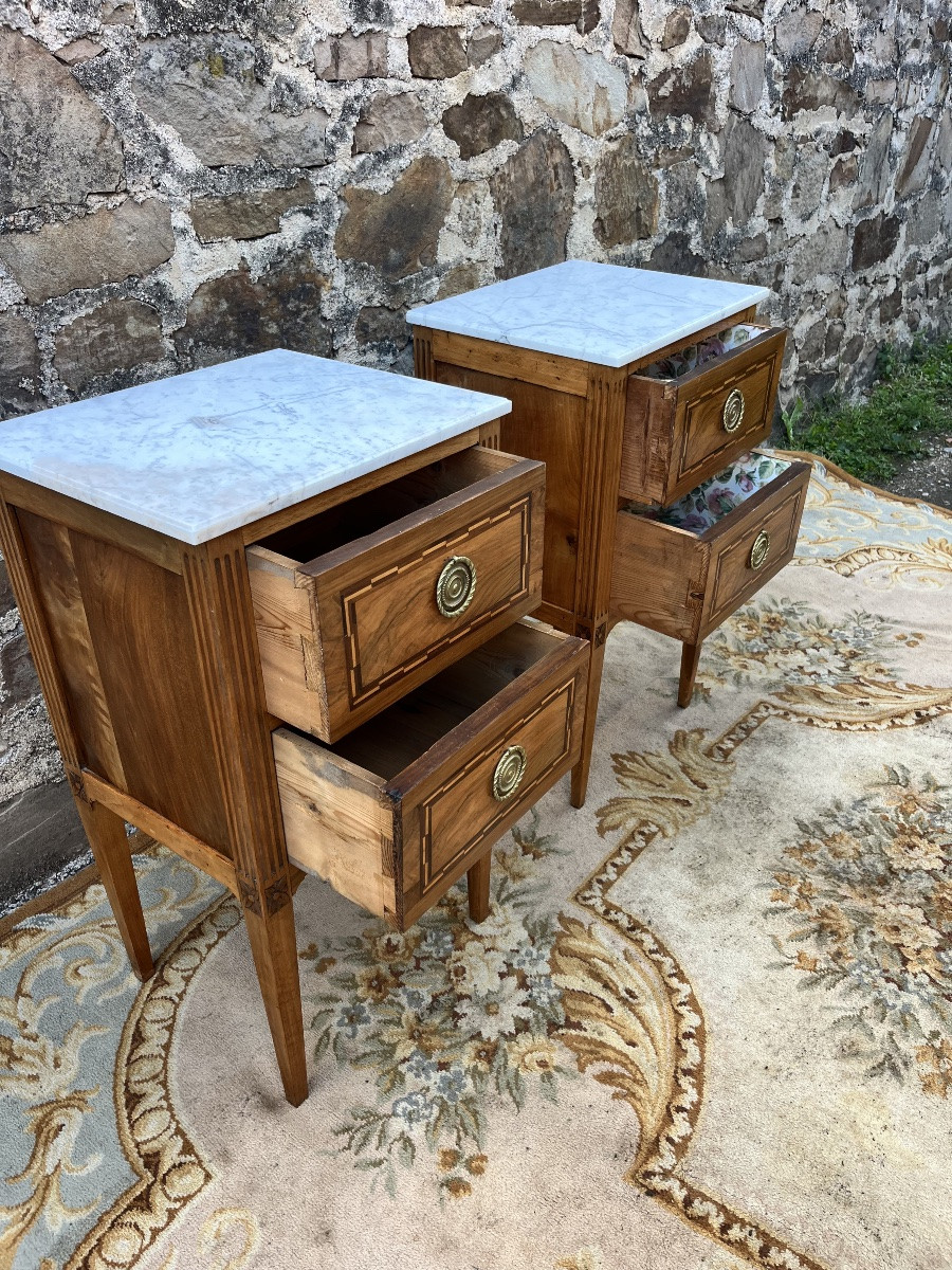 Paire de grands chevets louis XVI -photo-4