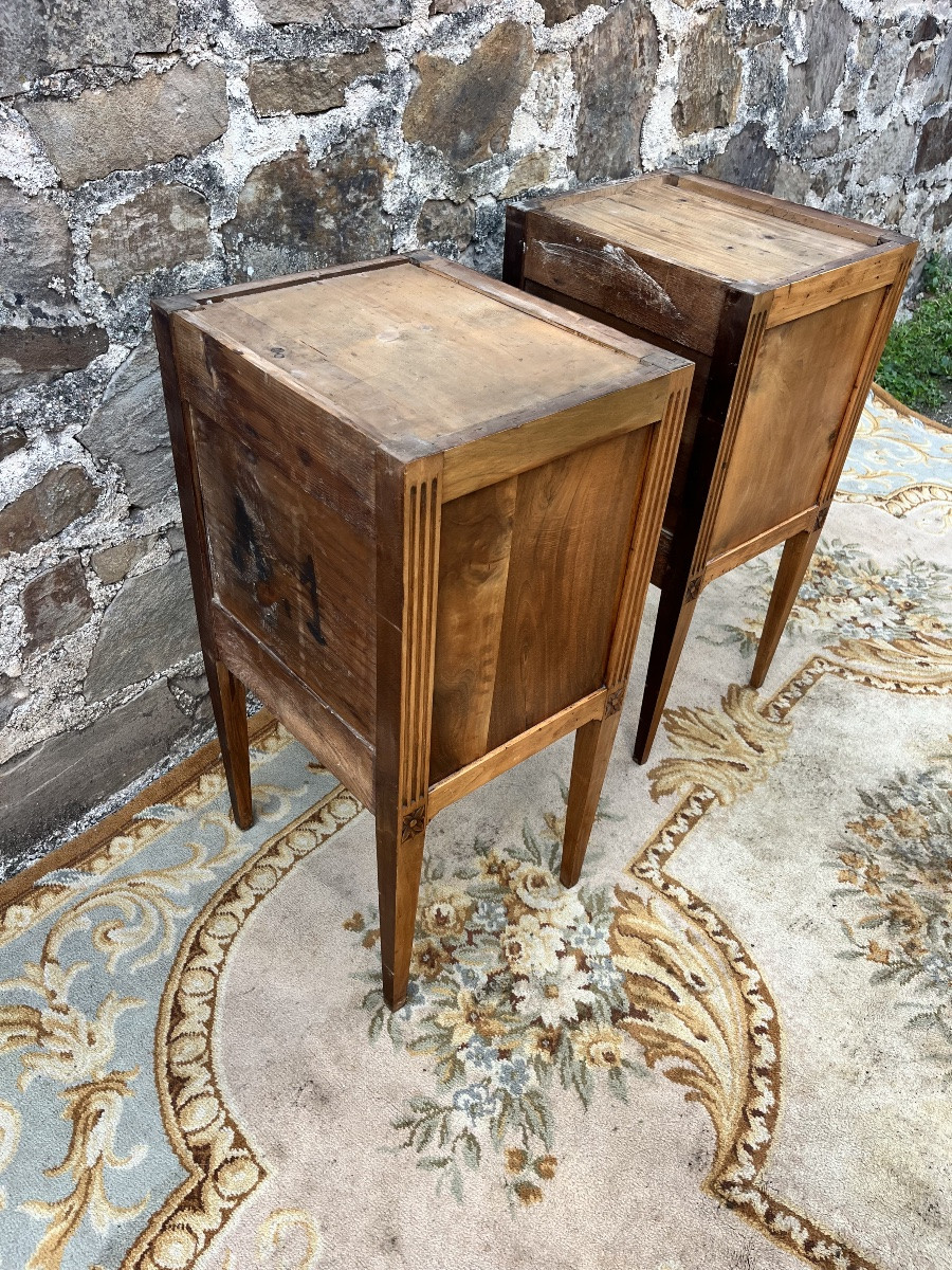 Paire de grands chevets louis XVI -photo-4