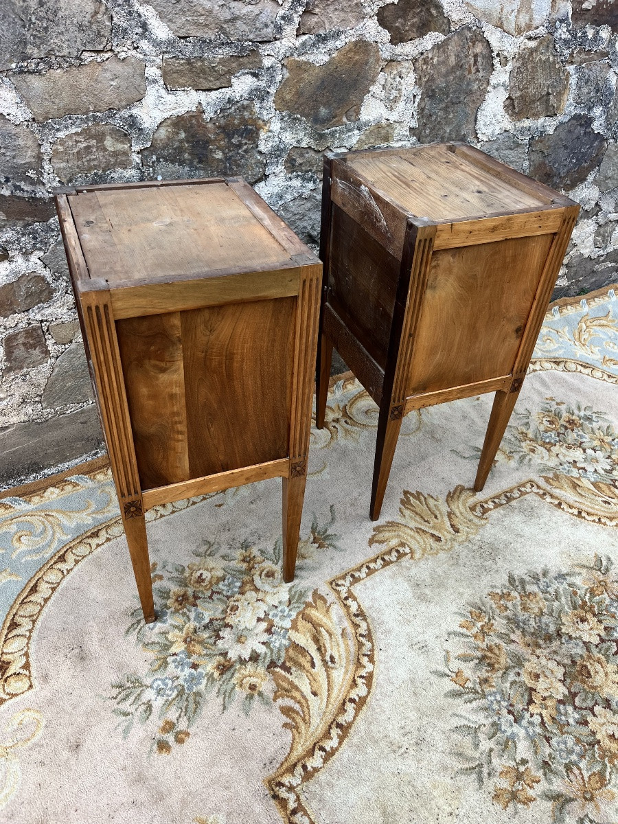 Paire de grands chevets louis XVI -photo-5