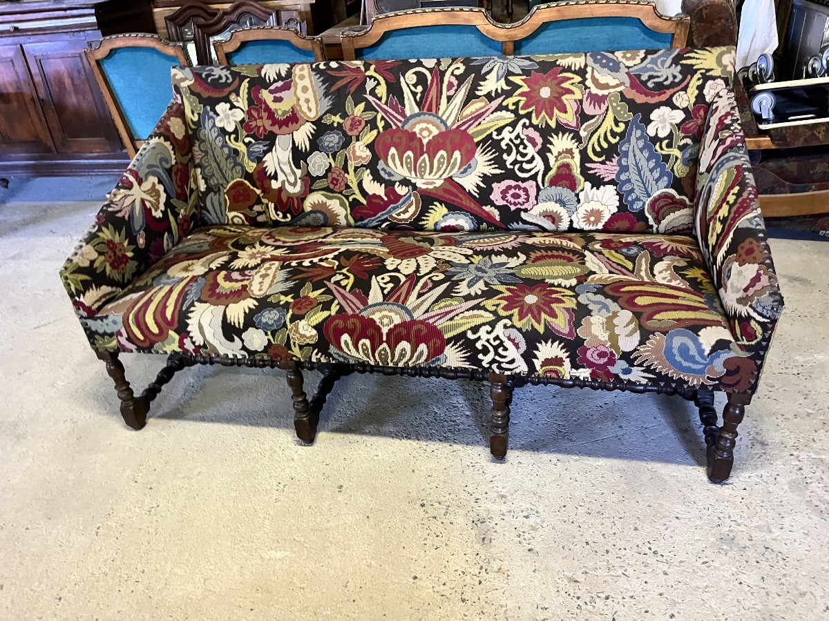 Importante banquette Louis XIII -photo-1