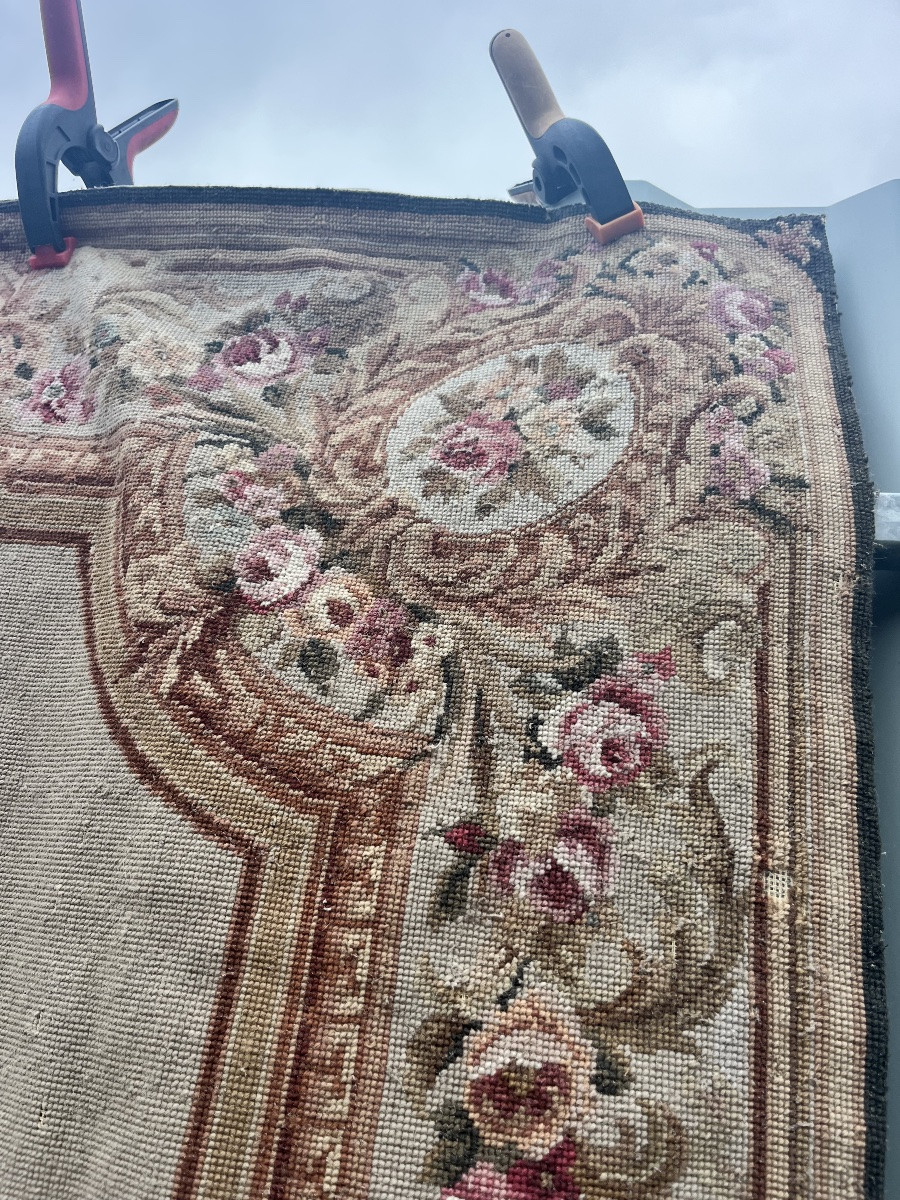 19th Century Aubusson Rug (187/118cm)-photo-3