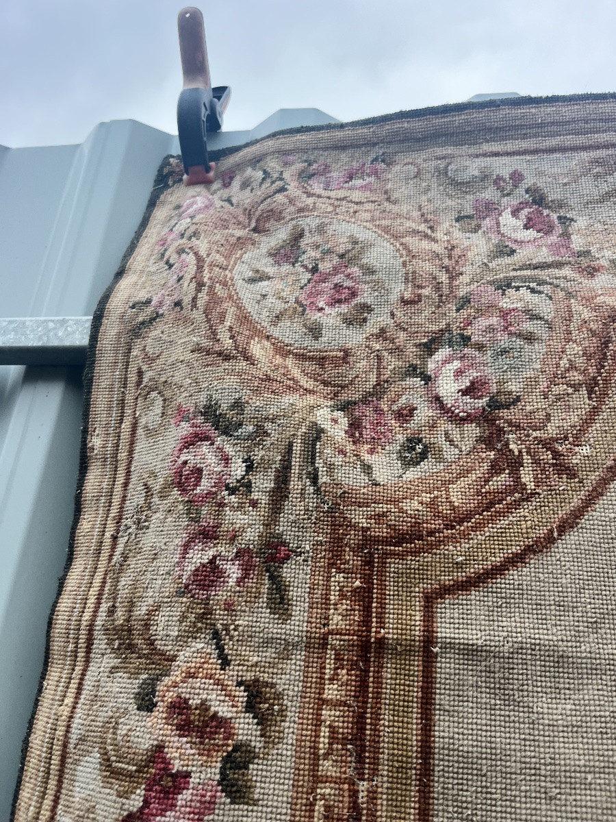 19th Century Aubusson Rug (187/118cm)-photo-4
