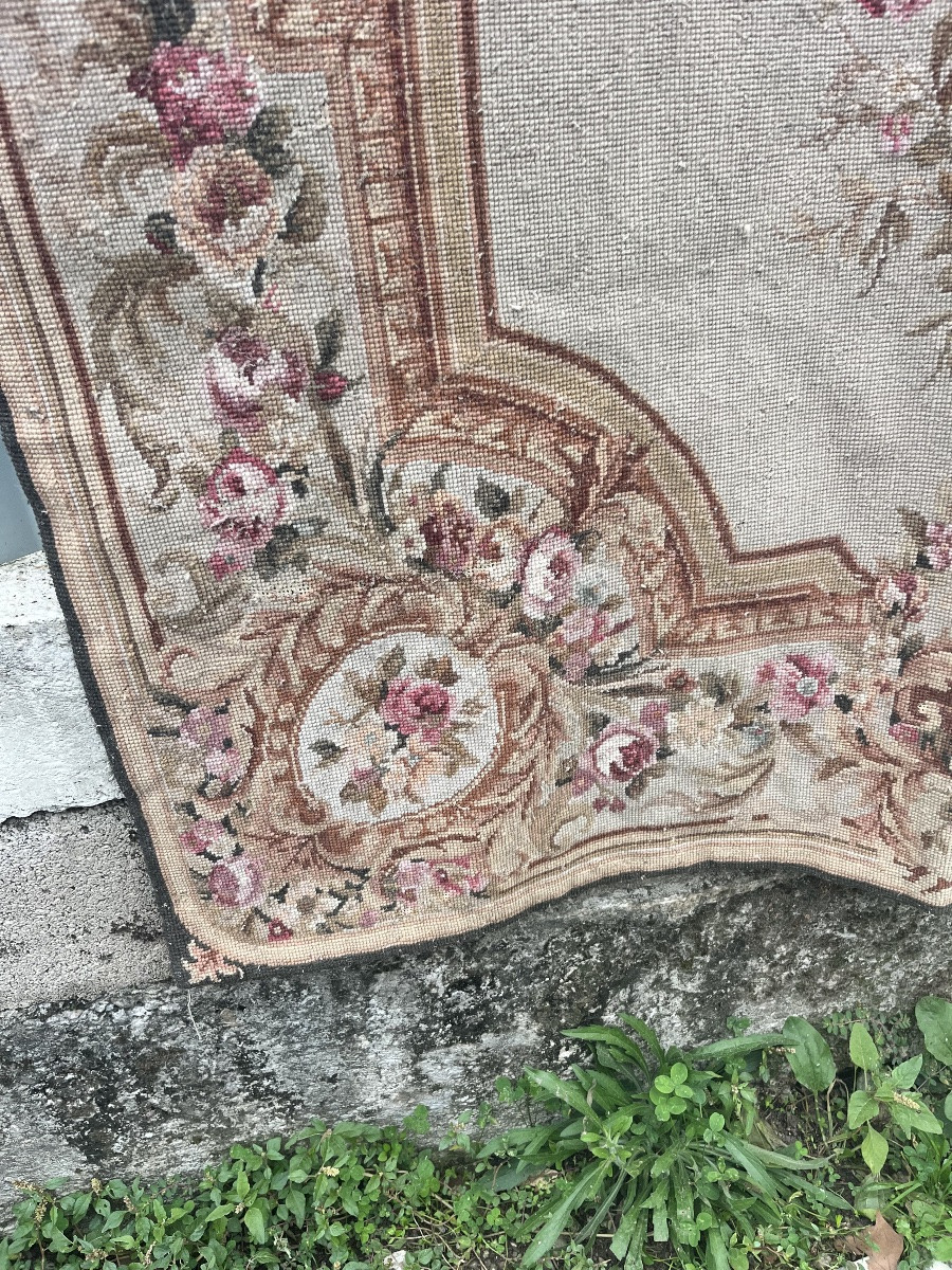 19th Century Aubusson Rug (187/118cm)-photo-3