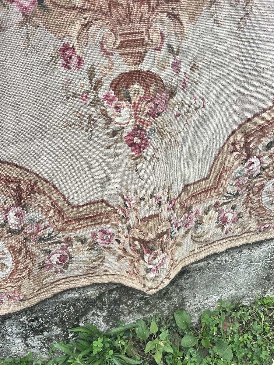 19th Century Aubusson Rug (187/118cm)-photo-4