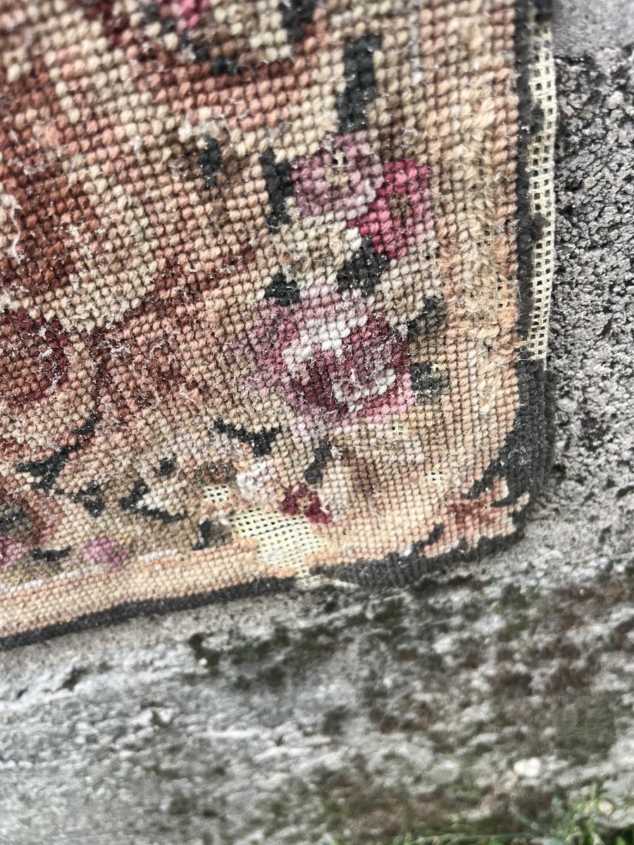 19th Century Aubusson Rug (187/118cm)-photo-8