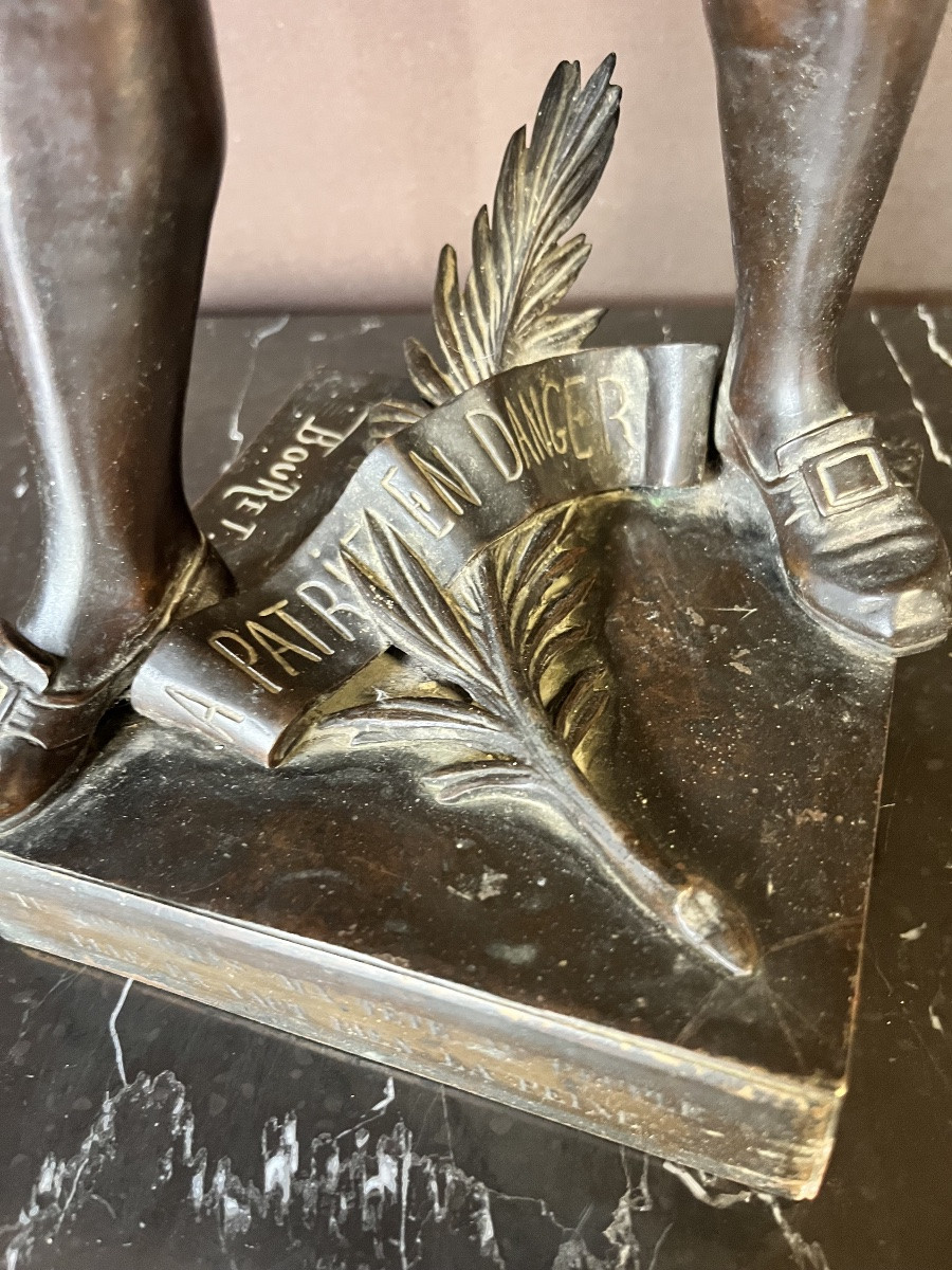 Eutrope Bouret (1833-1906) Bronze Representing Danton (57cm)-photo-3