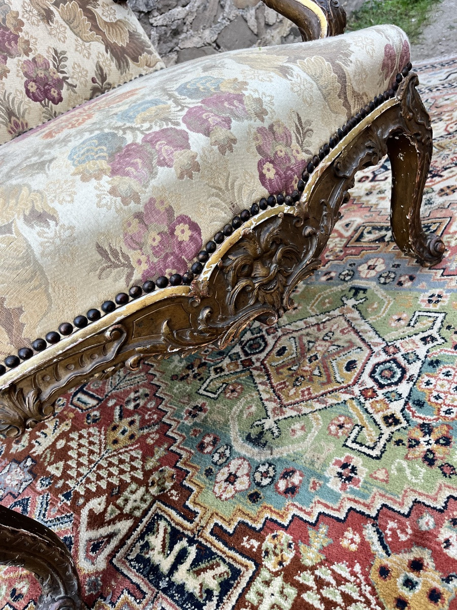 Fauteuil à oreille de style régence -photo-3