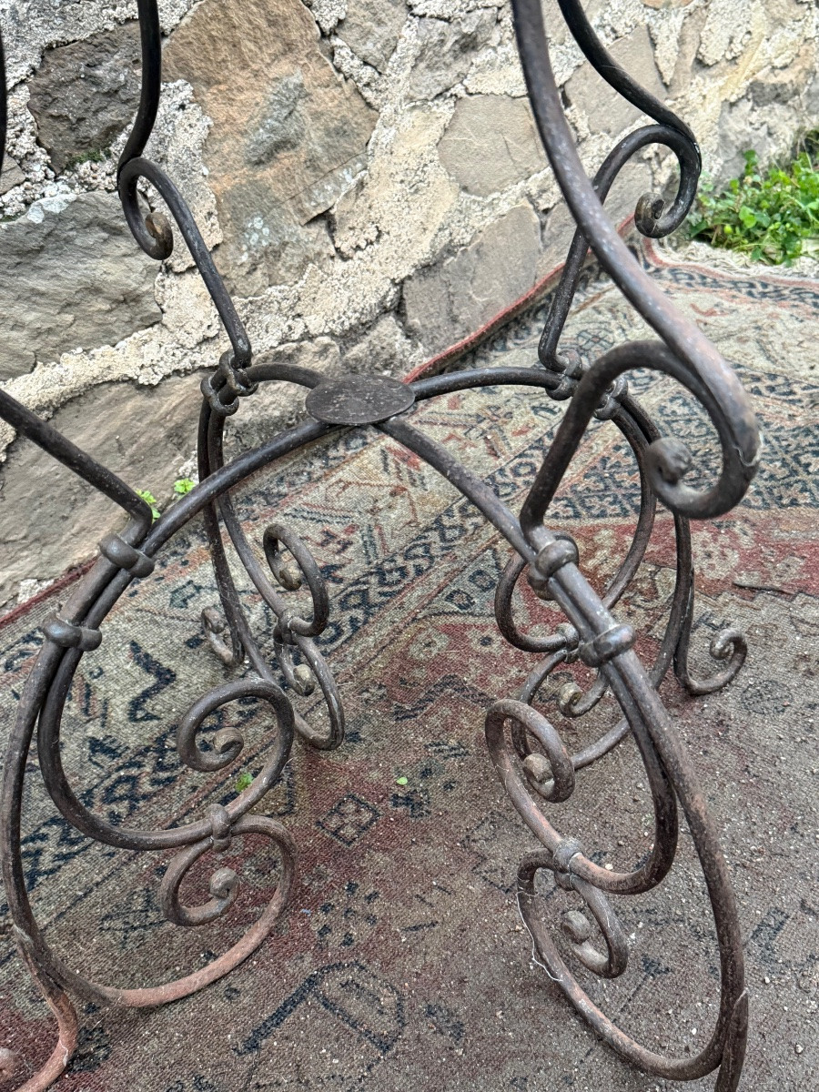 Wrought Iron Pedestal Table -photo-2