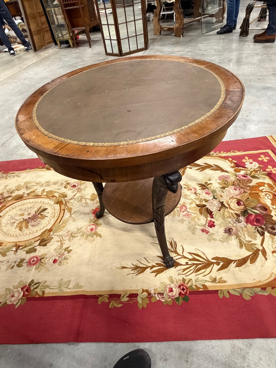 Gueridon empire à tête d’aigle -photo-3