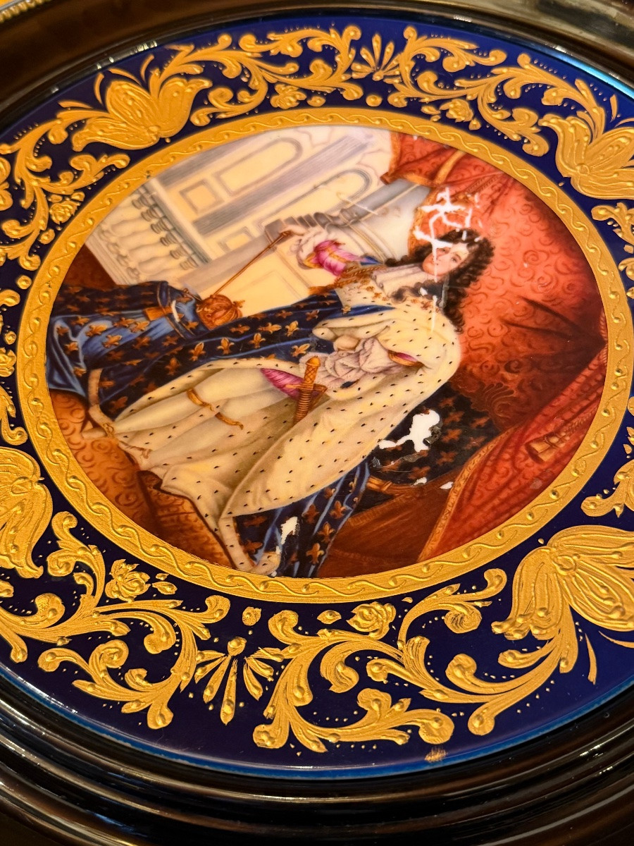 Royal Salon Table In Gilt Bronze And Porcelain Plaques -photo-7