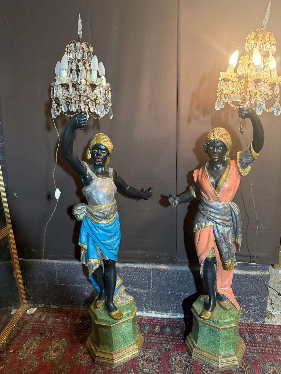 Pair Of Venetian Floor Lamps 