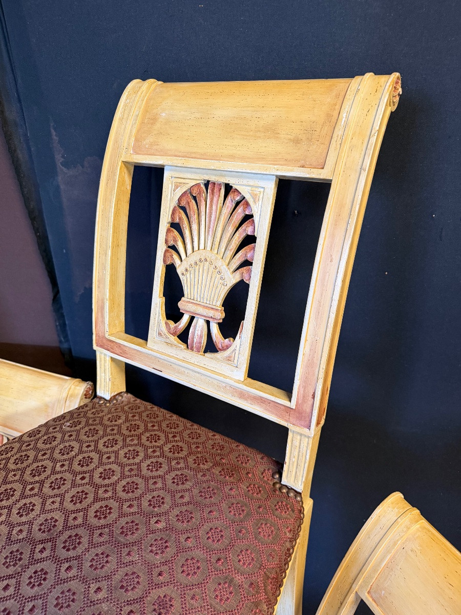 Set Of Eight Directoire Style Chairs -photo-4