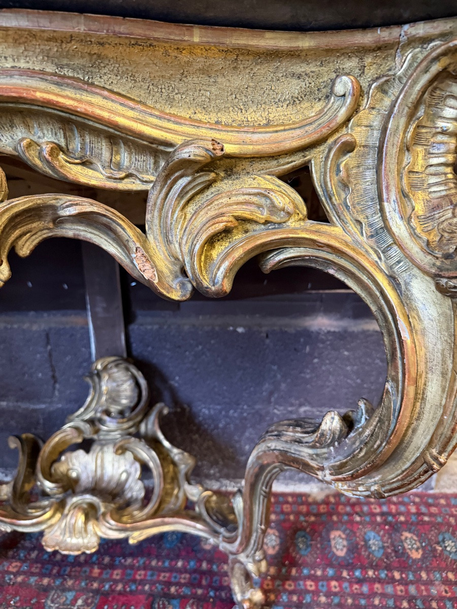Provençal Giltwood Console Table From The Louis XV Period-photo-3