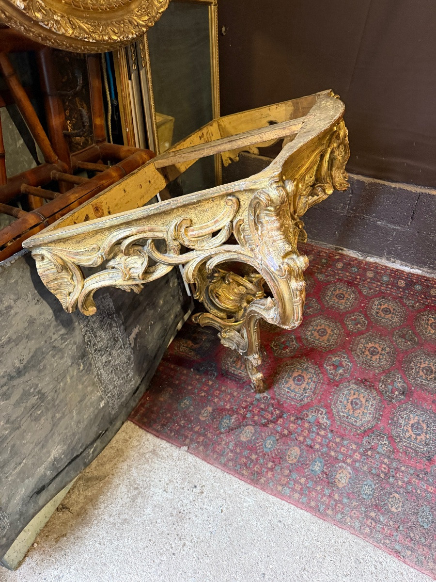 Provençal Giltwood Console Table From The Louis XV Period-photo-7
