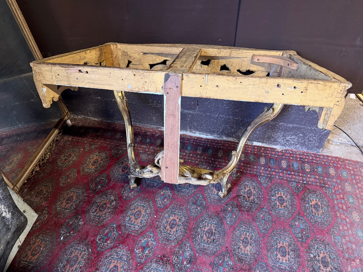 Provençal Giltwood Console Table From The Louis XV Period-photo-8