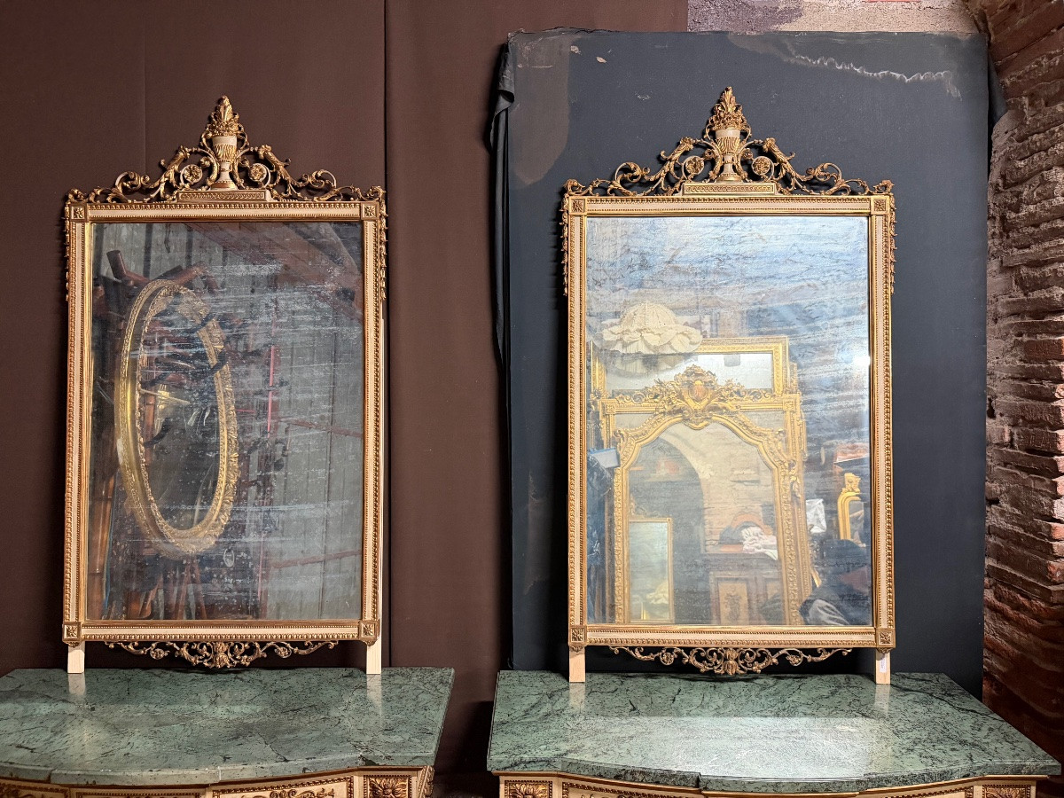 Pair Of Louis XVI Style Mirrors -photo-2