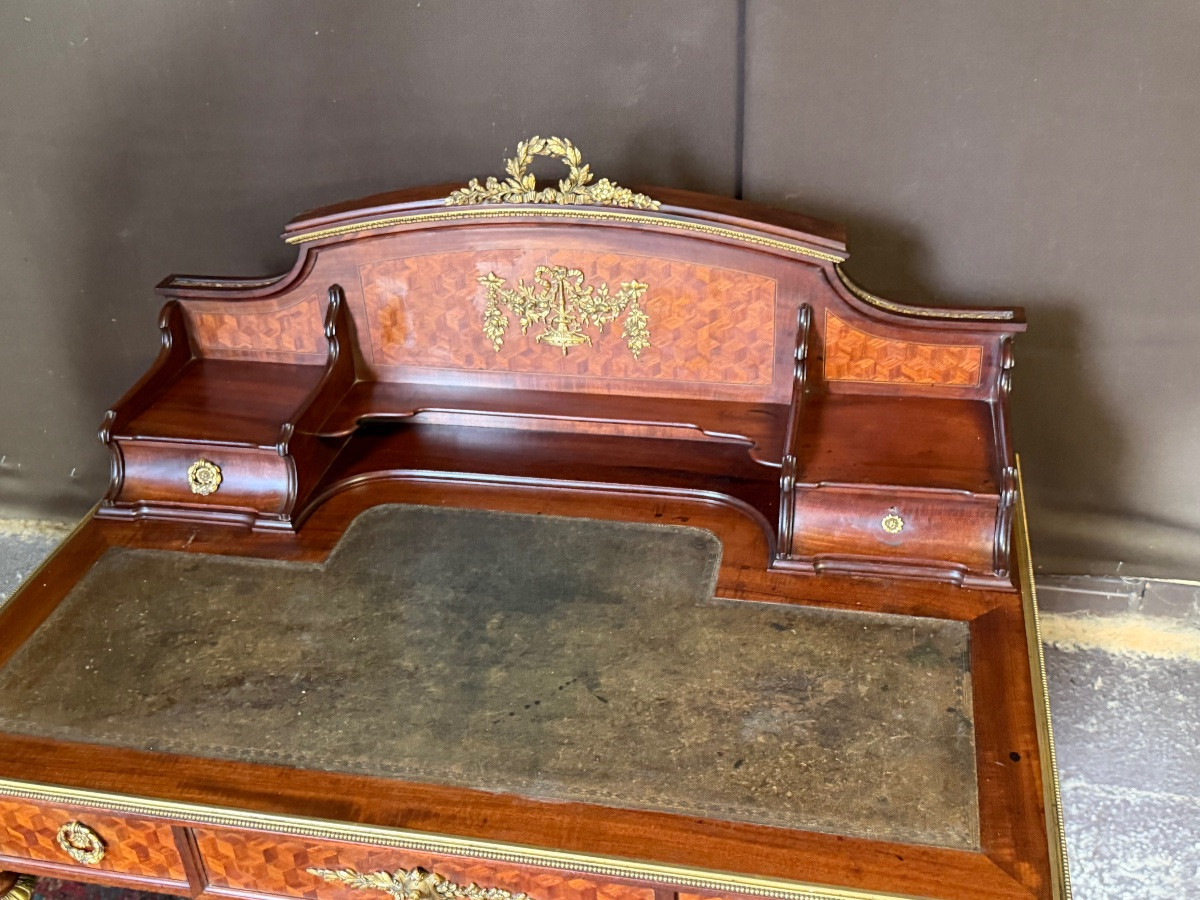 Bureau Napoléon III de style Louis XVI -photo-3