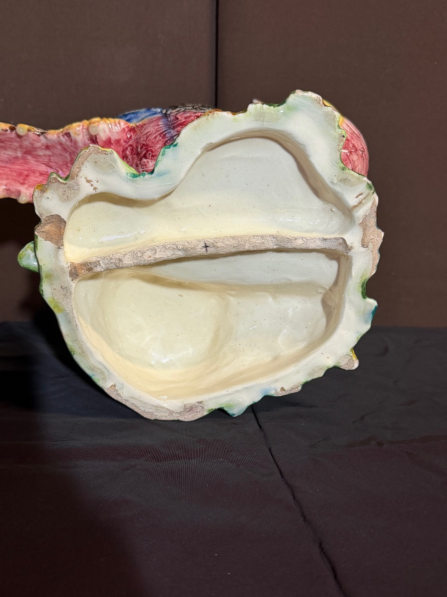 Vase faisan en barbotine attribué à Gerome Massier -photo-4