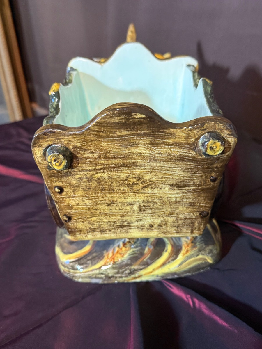 Jean Massier Cart Pulled By Oxen In Slipware -photo-4