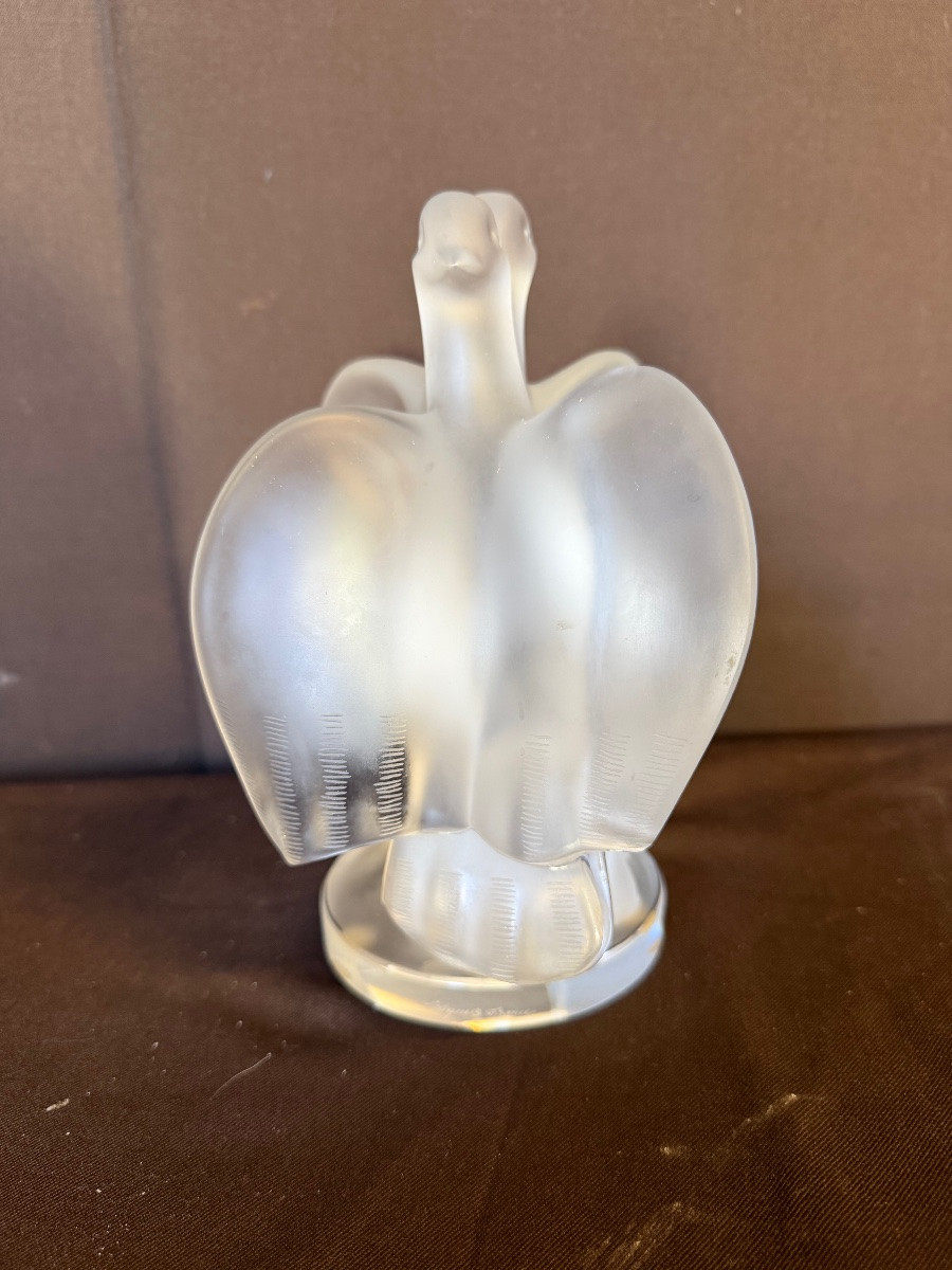 Couple de colombes de Lalique France -photo-4