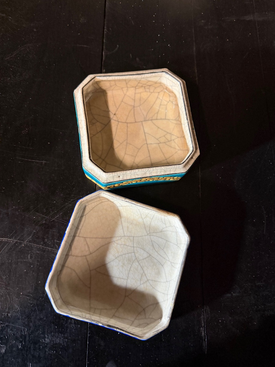 Boîte art déco en émaux de longwy -photo-4