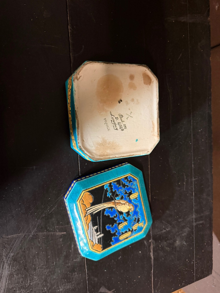 Boîte art déco en émaux de longwy -photo-1