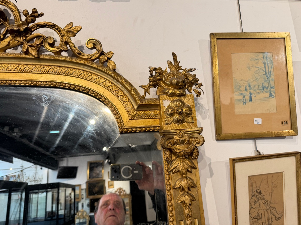 Important miroir de style Louis XVI (210/132cm)-photo-1