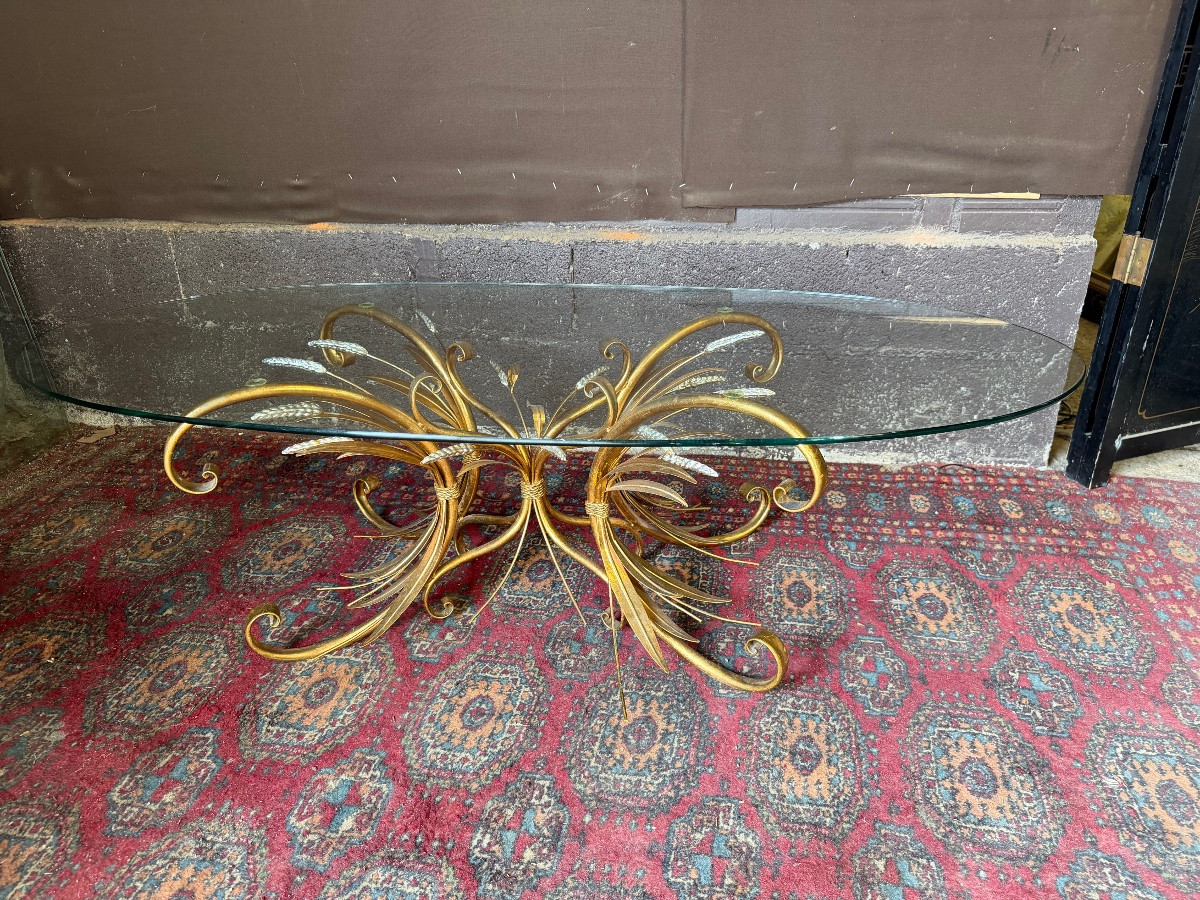 Table basse aux épis de blé -photo-1