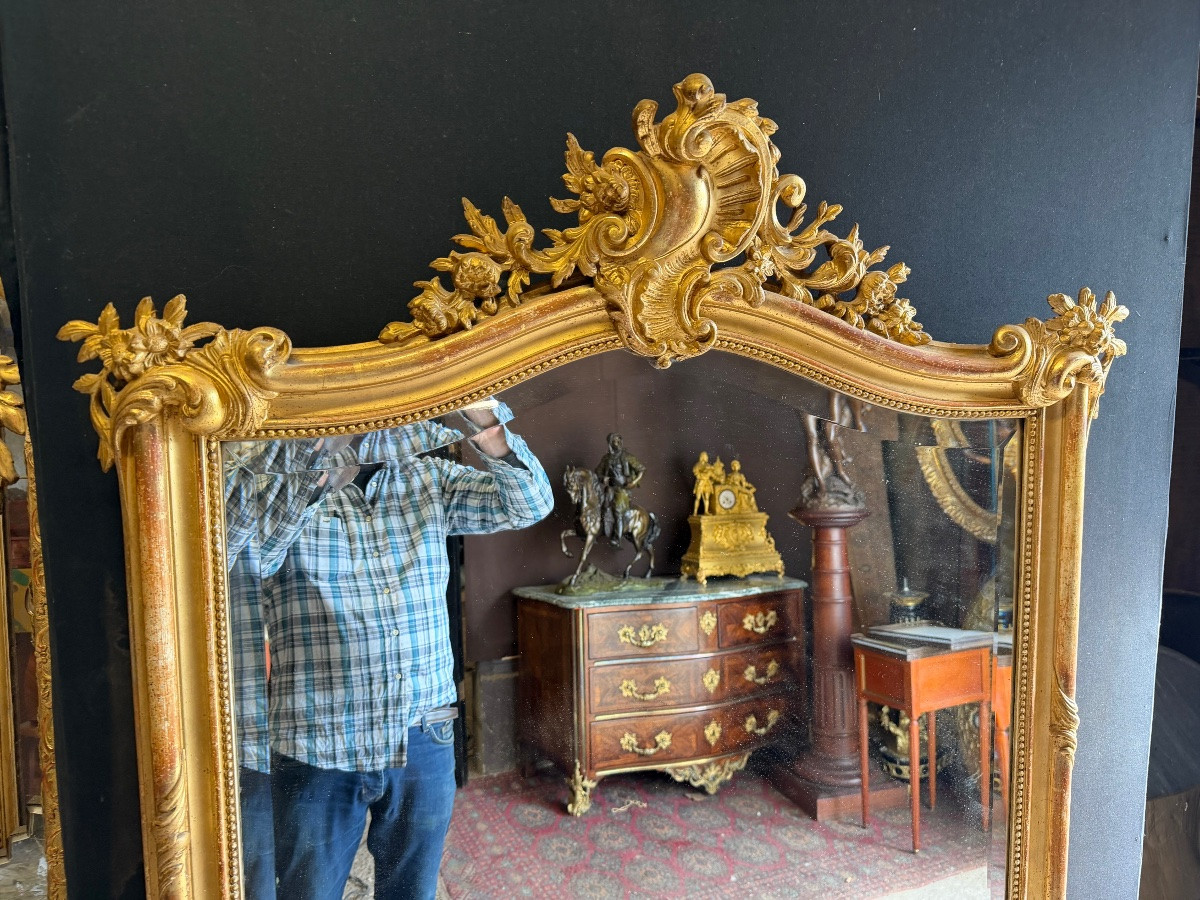 Louis XV Style Giltwood Mirror -photo-2