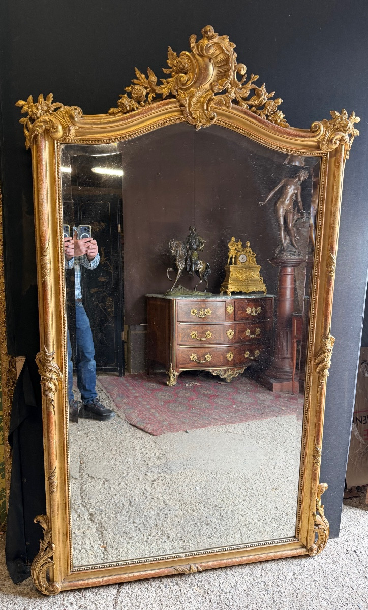 Louis XV Style Giltwood Mirror 
