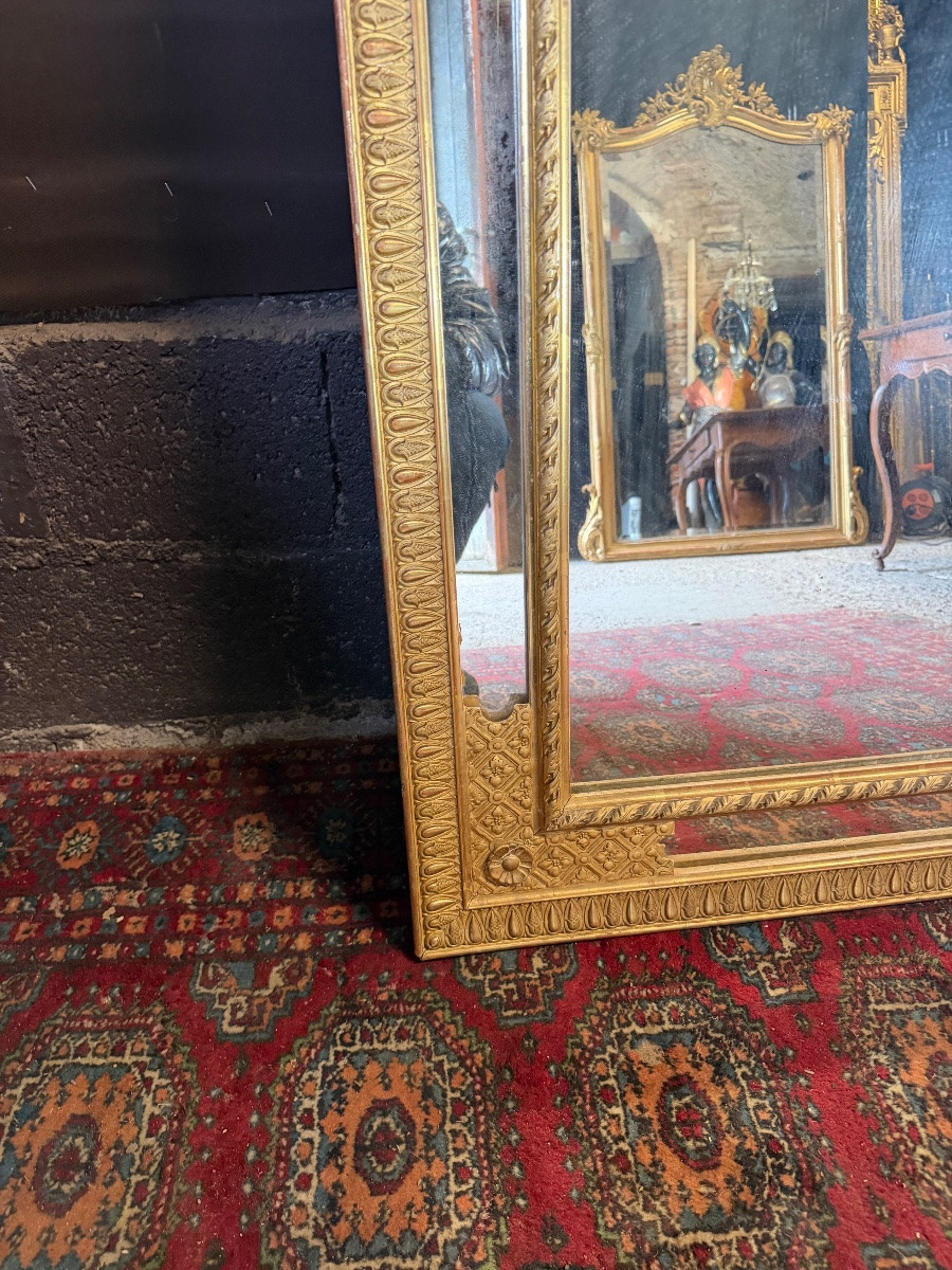 19th Century Gilded Wood Mirror -photo-4