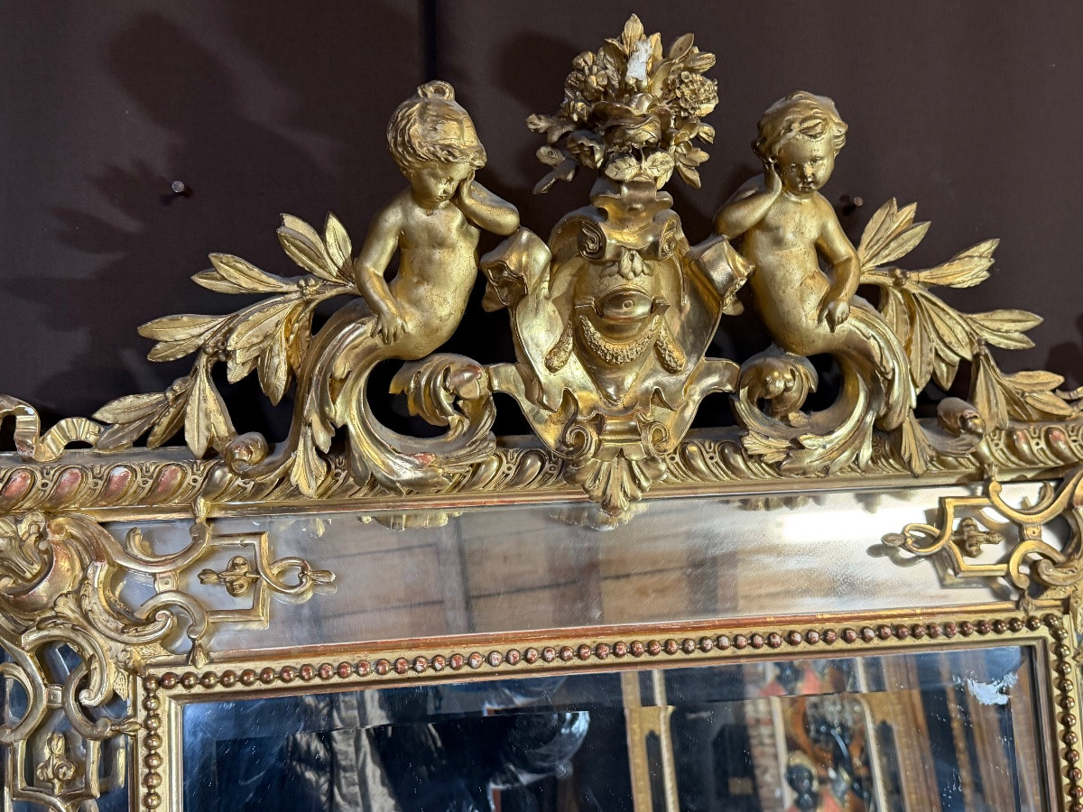 Miroir a pare close XIXe -photo-3