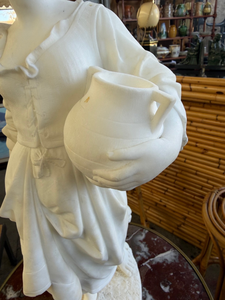 E. Tell. For Frédéric Goldscheider. Alabaster Water Carrier -photo-3