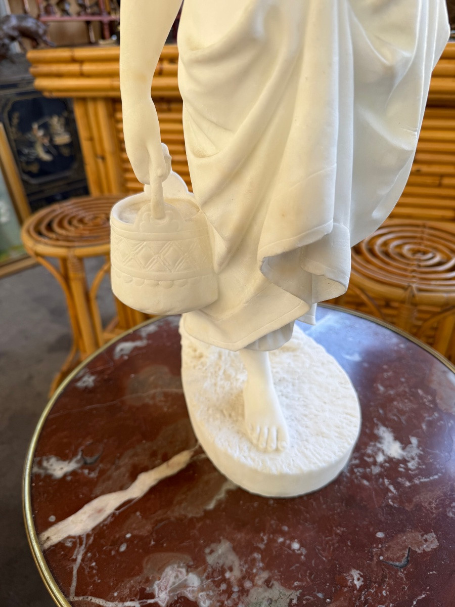 E. Tell. For Frédéric Goldscheider. Alabaster Water Carrier -photo-4