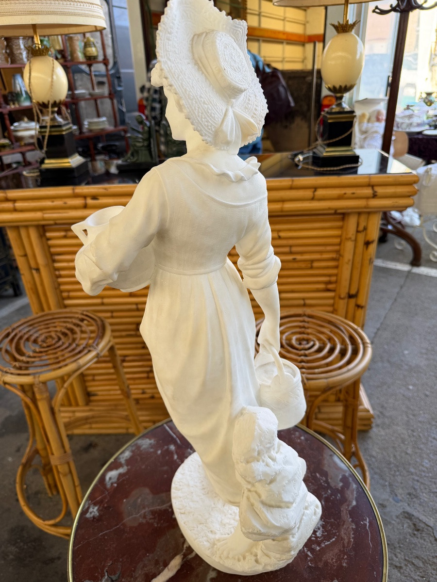 E. Tell. For Frédéric Goldscheider. Alabaster Water Carrier -photo-3