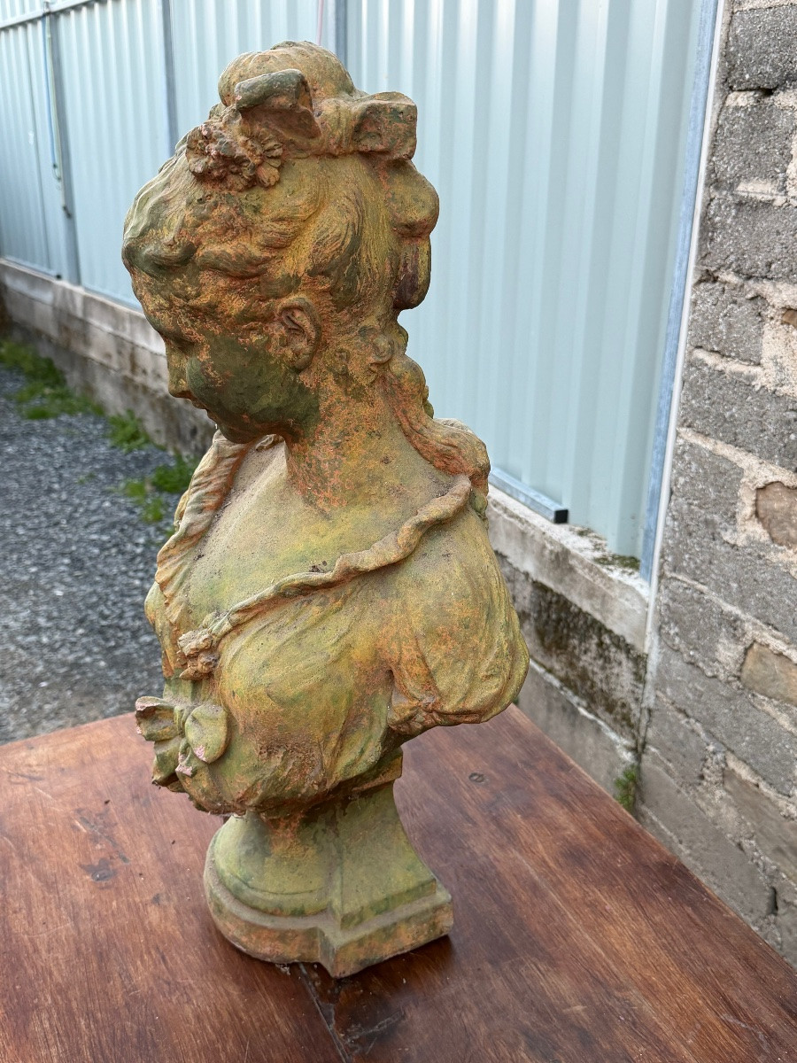 Buste de jardin en terre cuite -photo-1