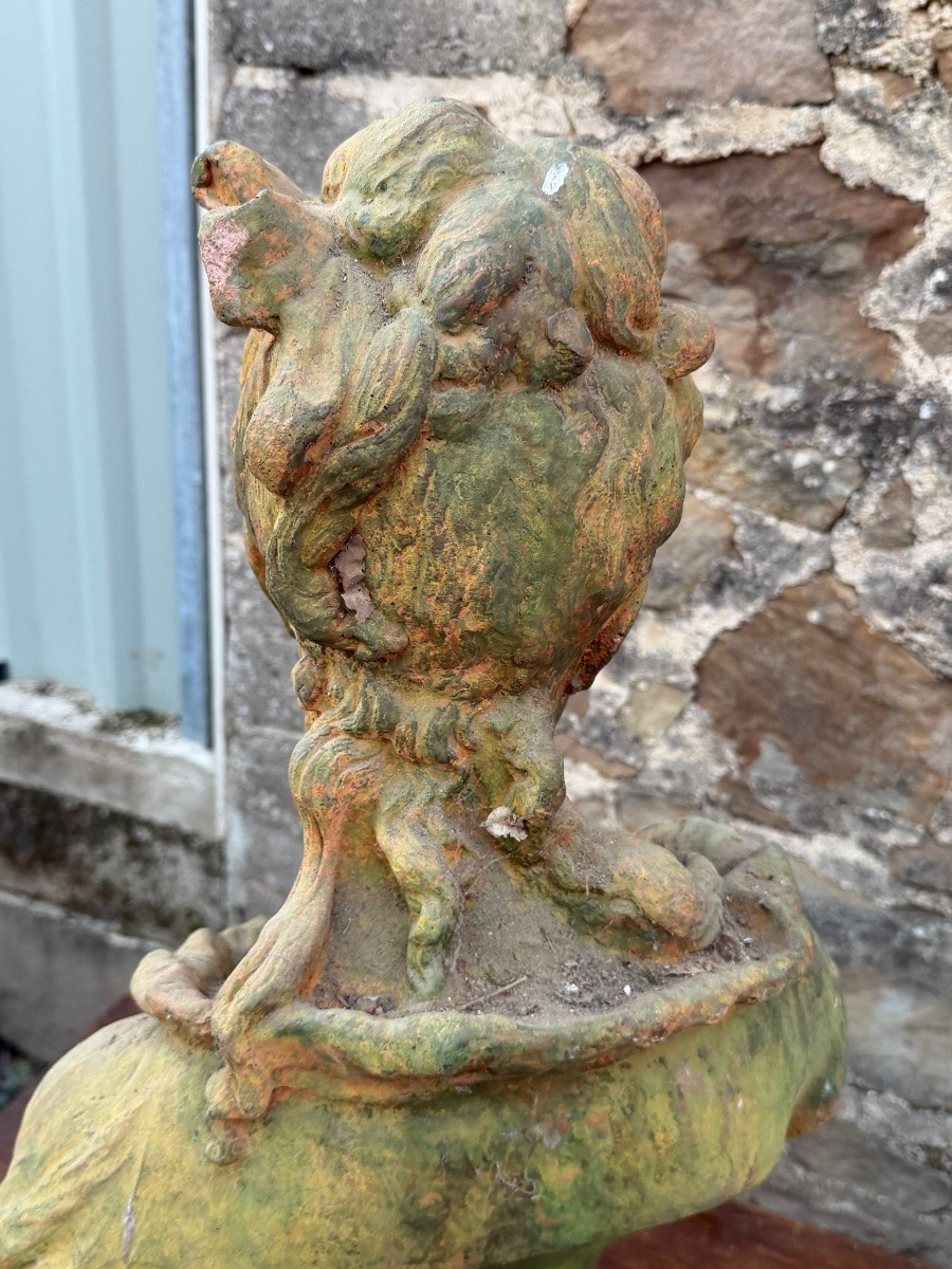 Buste de jardin en terre cuite -photo-4