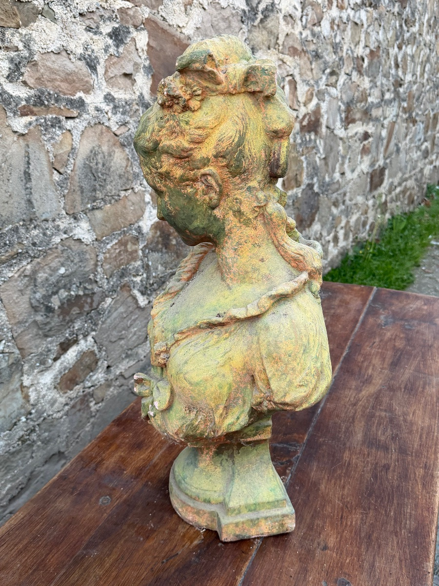 Buste de jardin en terre cuite -photo-5