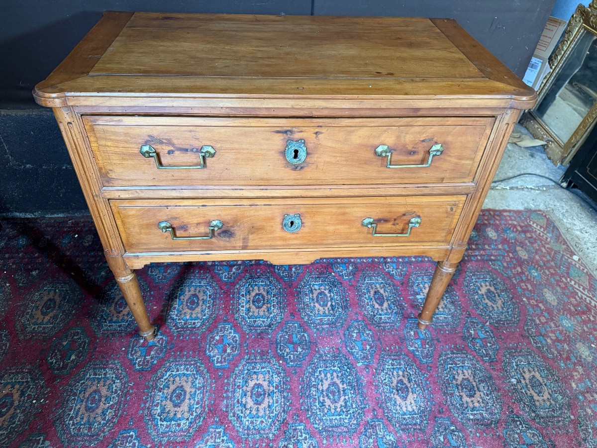 Petite commode sauteuse d’époque Louis XVI -photo-4