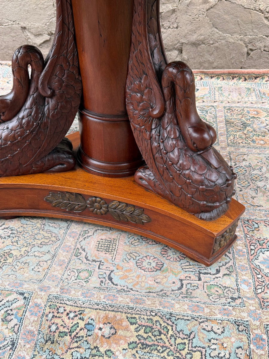 Empire-style Dolphin Pedestal Table -photo-3