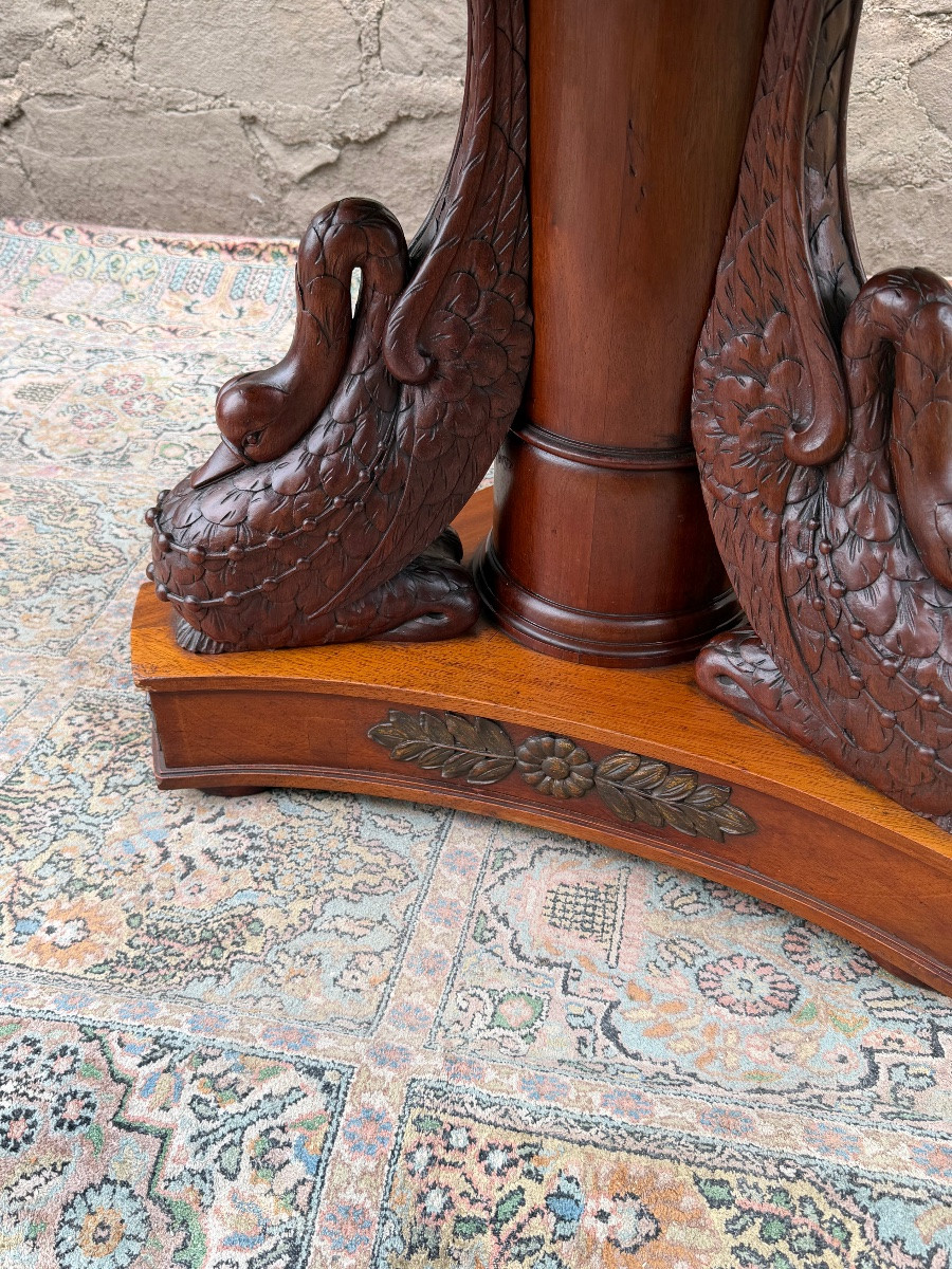 Empire-style Dolphin Pedestal Table -photo-4